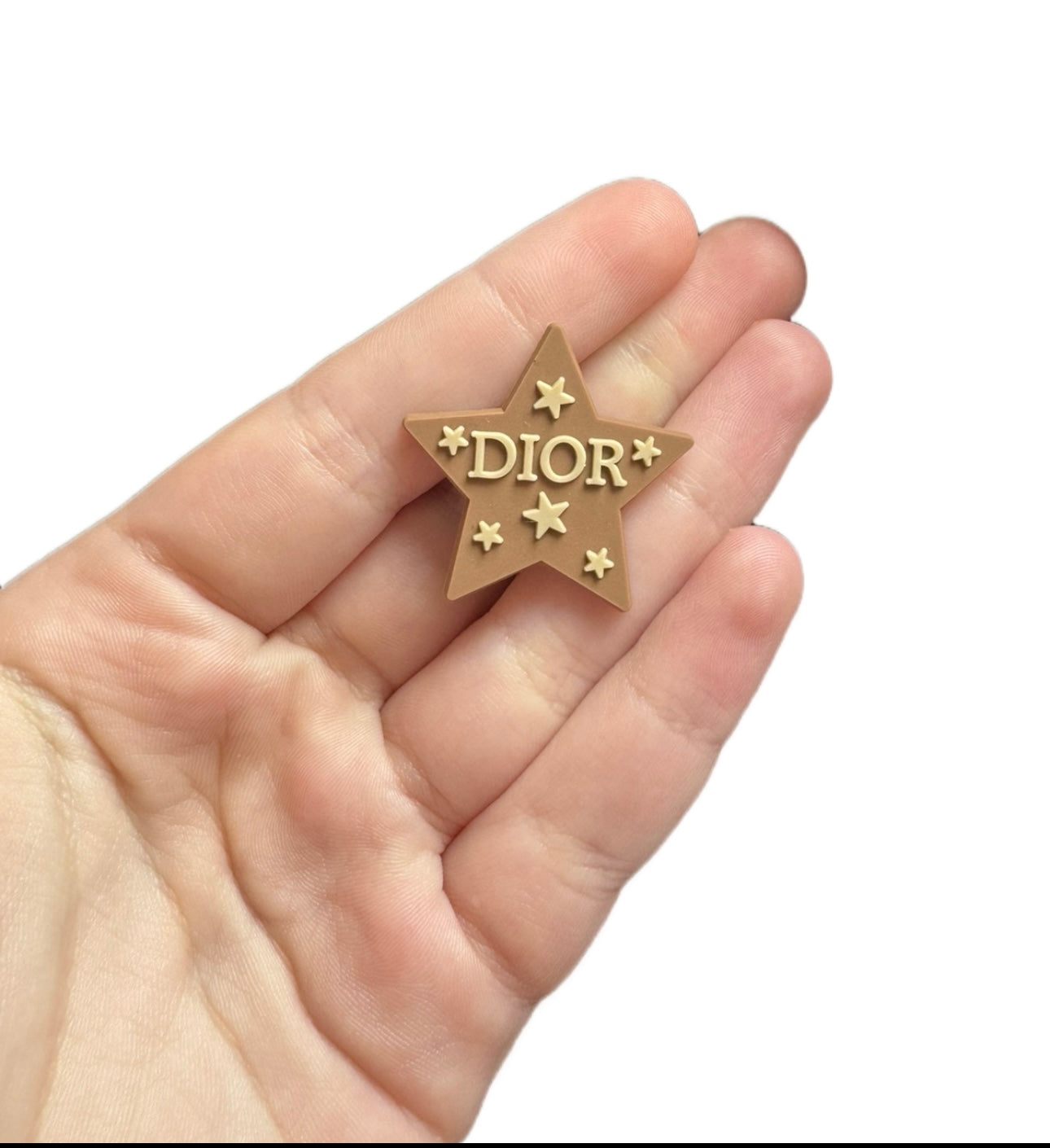 Unisex brown star shoe charm