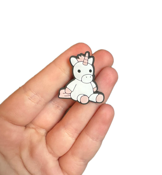 Jelly teddy unicorn shoe charm