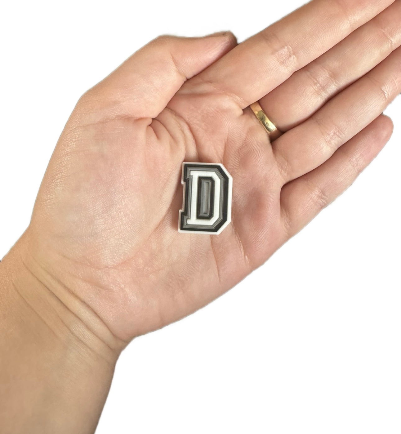 Letter D shoe charm