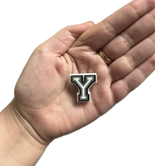 Letter Y shoe charm