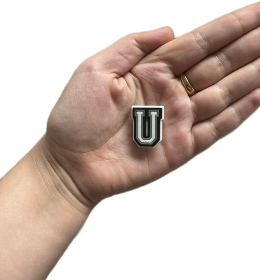 Letter U shoe charm