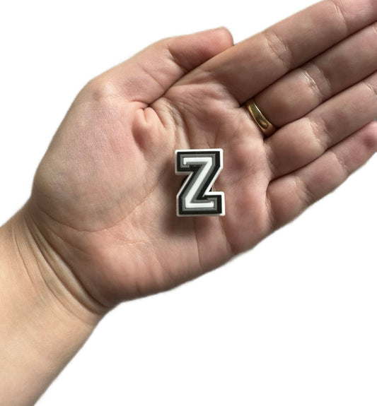 Letter Z shoe charm