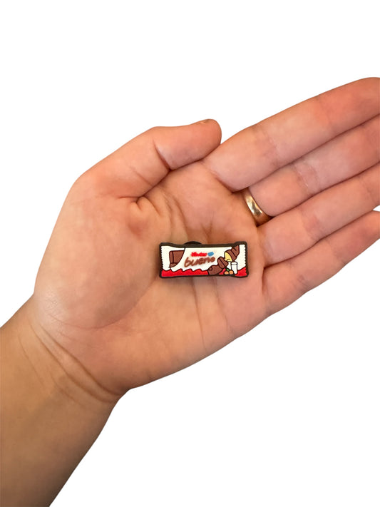 Kinder bueno chocolate shoe charm