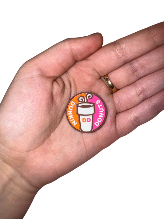 Dunkin logo shoe charm