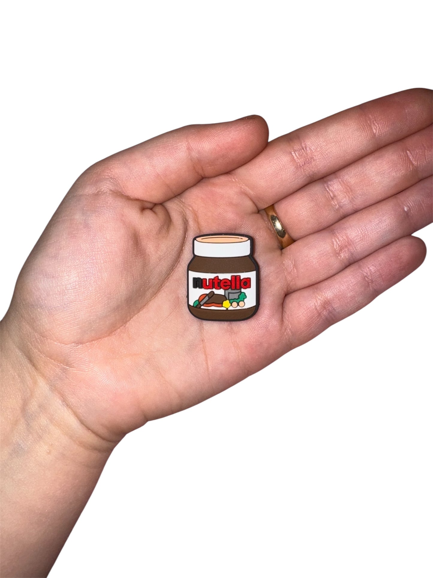 Chocolate spread jar shoe charm