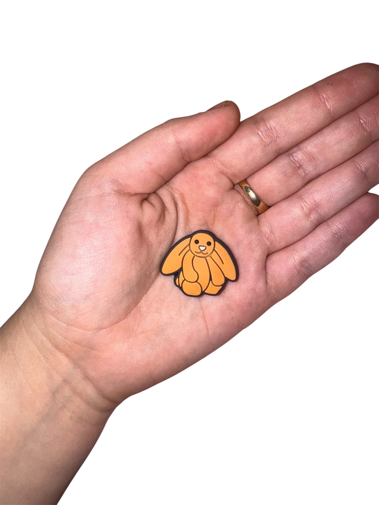 Jelly teddy orange rabbit shoe charm