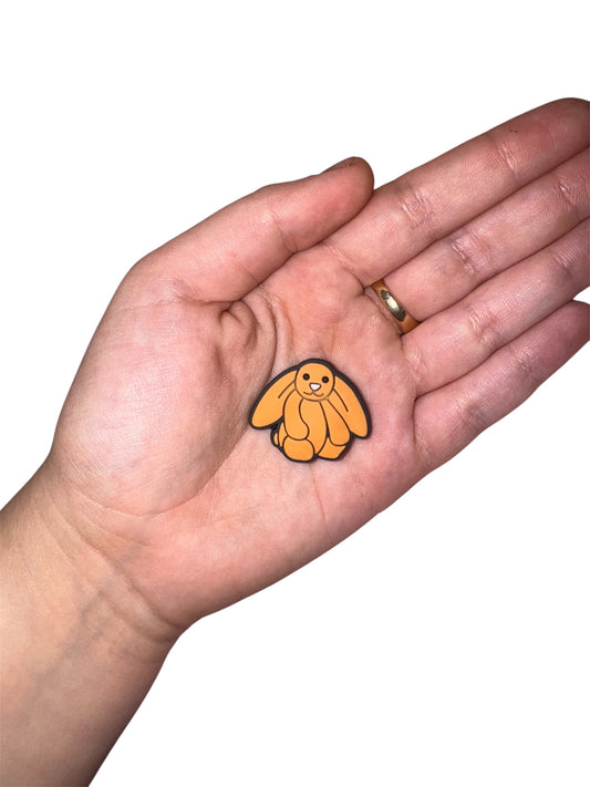 Jelly teddy orange rabbit shoe charm