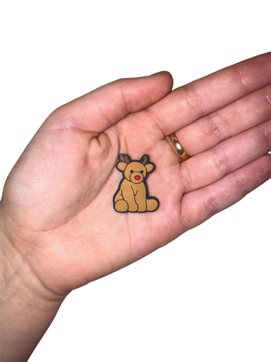 Jelly teddy reindeer shoe charm