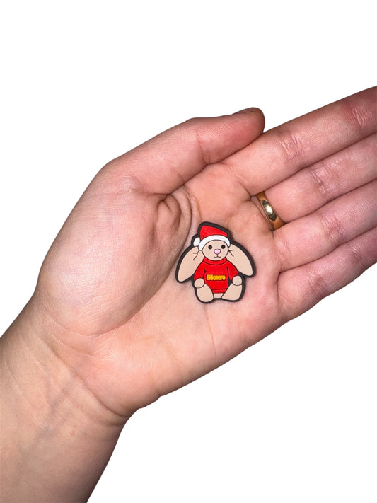 Jelly teddy rabbit shoe charm