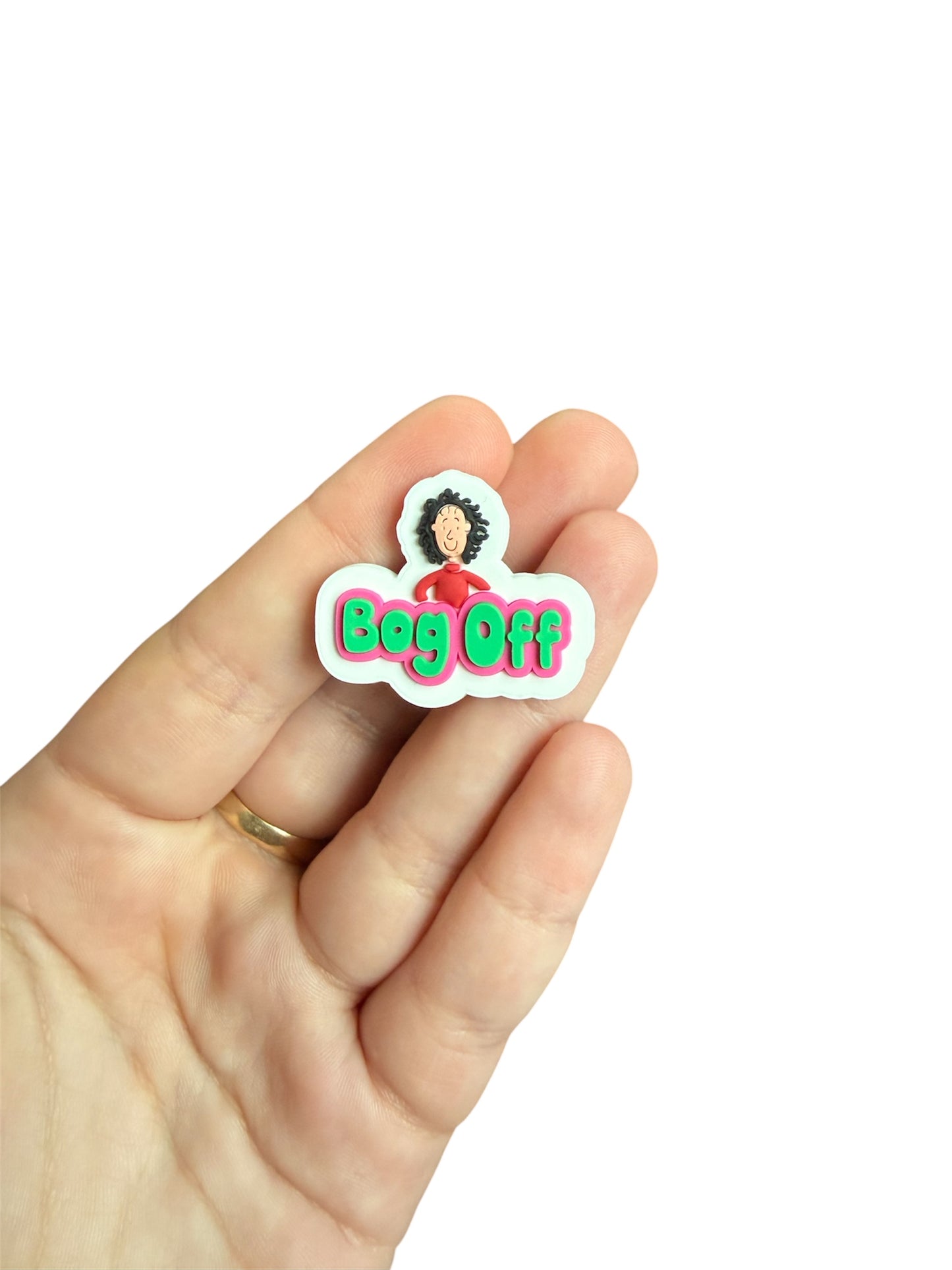 Bog off shoe charm