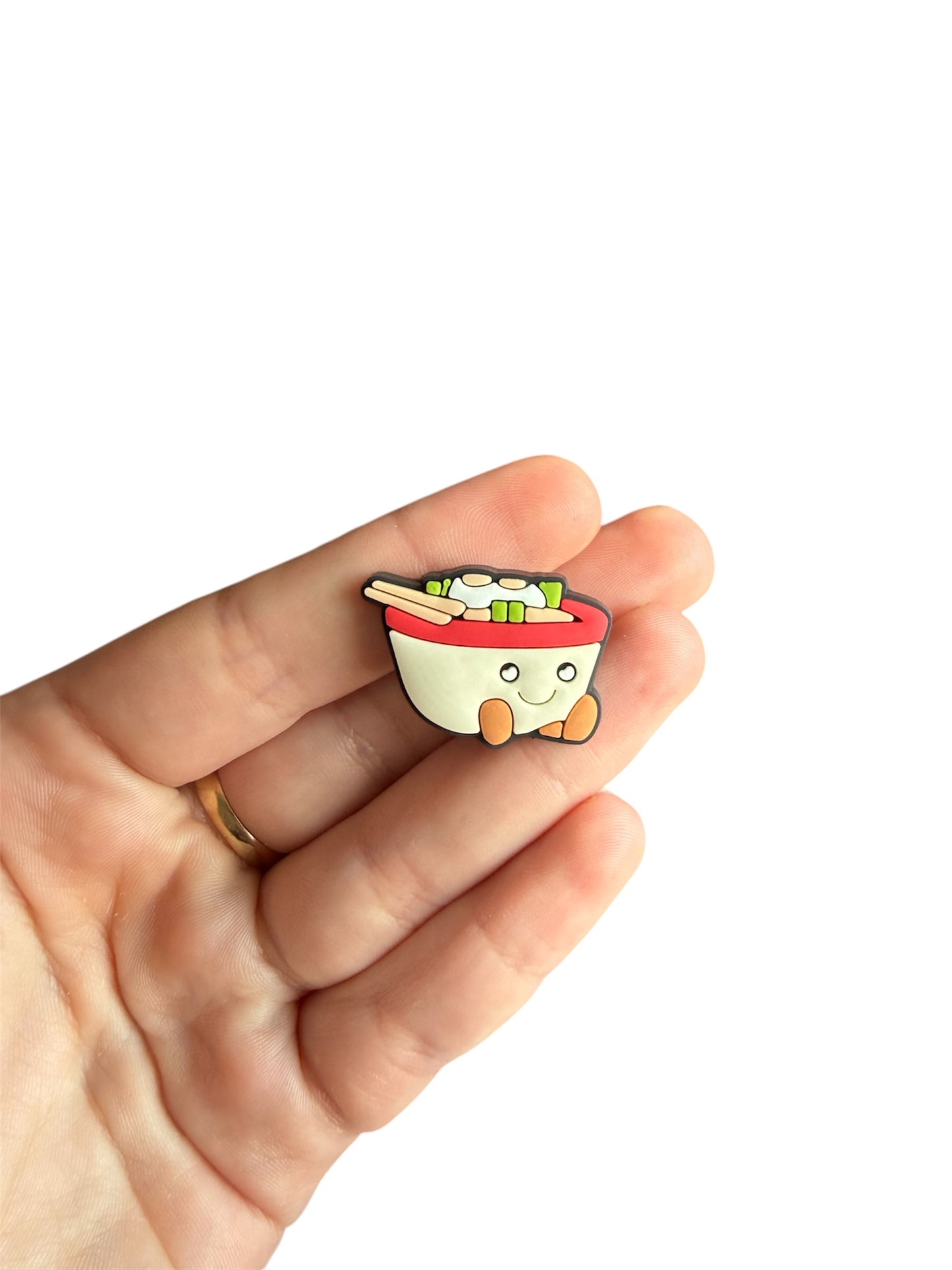 Jelly teddy ramen shoe charm
