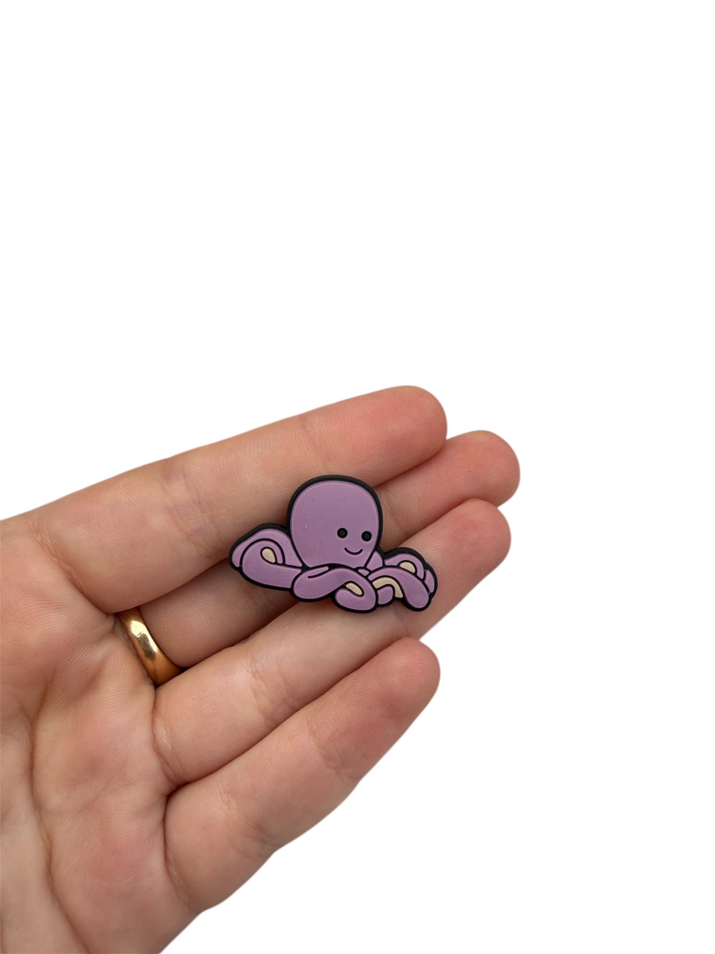 Jelly teddy purple octopus shoe charm
