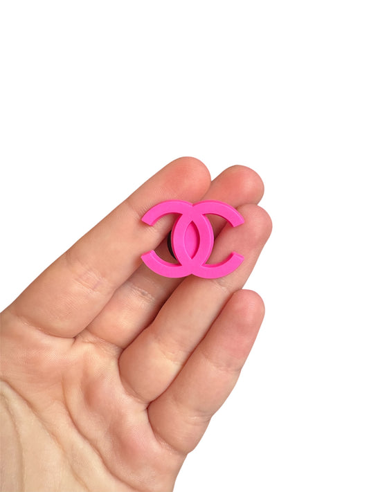 Unisex dark pink shoe charm style 7