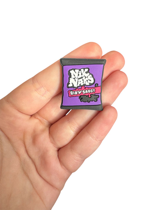 Purple nik nak crisp shoe charm