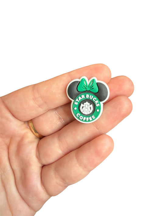 Minnie Mouse Starbucks shoe charm