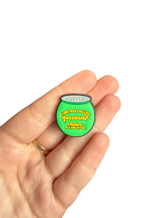 Lime buzz ball shoe charm