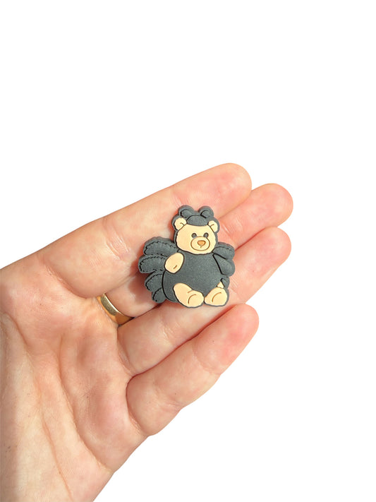 Jelly teddy spider bear shoe charm