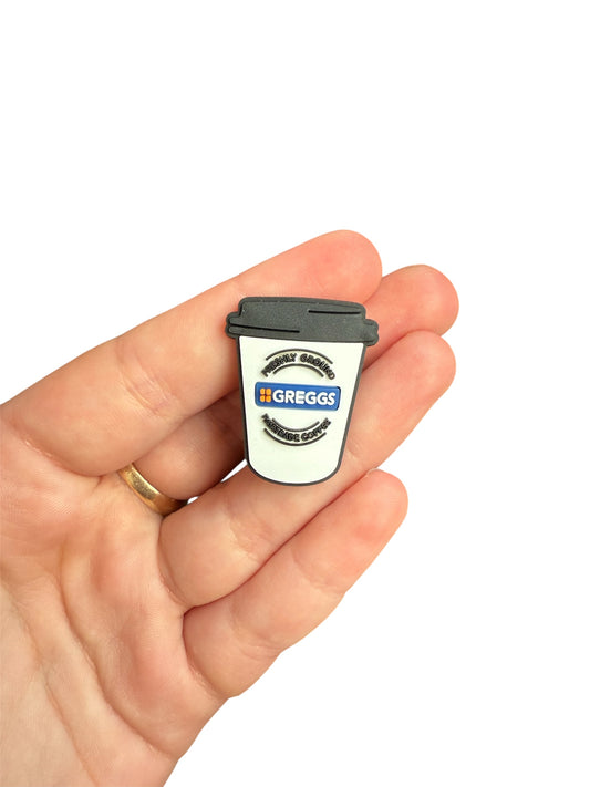 Greggs coffee shoe charm